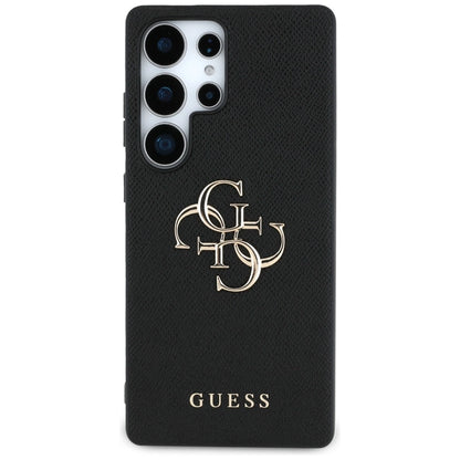 Guess Grained Big 4G Logo Small Classic Logo case for Samsung Galaxy S25 Ultra black_2