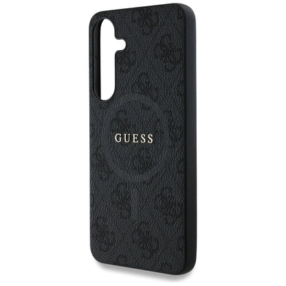 Guess Leather 4G Colored Ring Classic Logo MagSafe Samsung Galaxy S25 case black_5