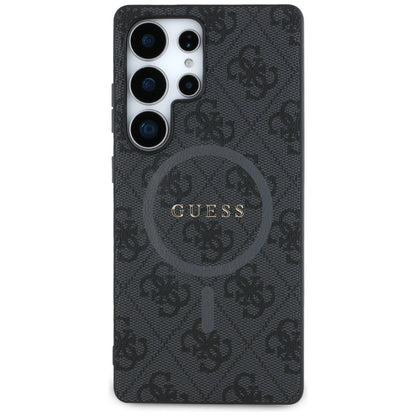 Guess Leather 4G Colored Ring Classic Logo MagSafe Case Samsung Galaxy S25 Ultra black_2