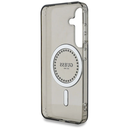 Guess Rhinestones Printed Classic Logo MagSafe Samsung Galaxy S25 case black_6