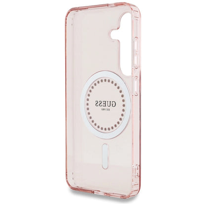Guess Rhinestones Printed Classic Logo MagSafe Samsung Galaxy S25 Case Pink_6