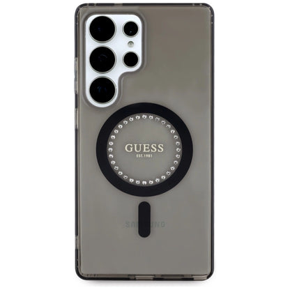 Guess Rhinestones Printed Classic Logo MagSafe Samsung Galaxy S25 Ultra case black_2