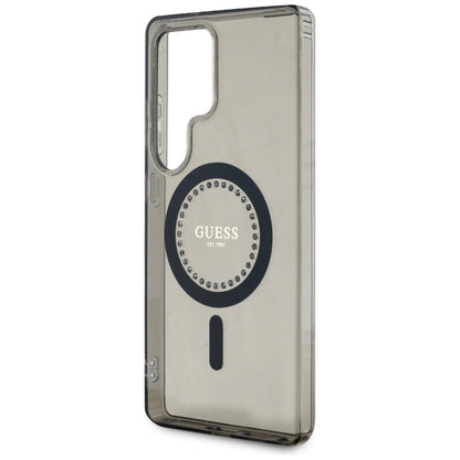 Guess Rhinestones Printed Classic Logo MagSafe Samsung Galaxy S25 Ultra case black_5