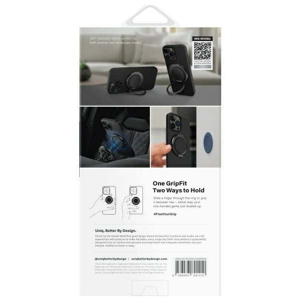 Uniq Keva Air iPhone 16 Pro 6.3" Magclick Charging Case Black/Carbon Black_2