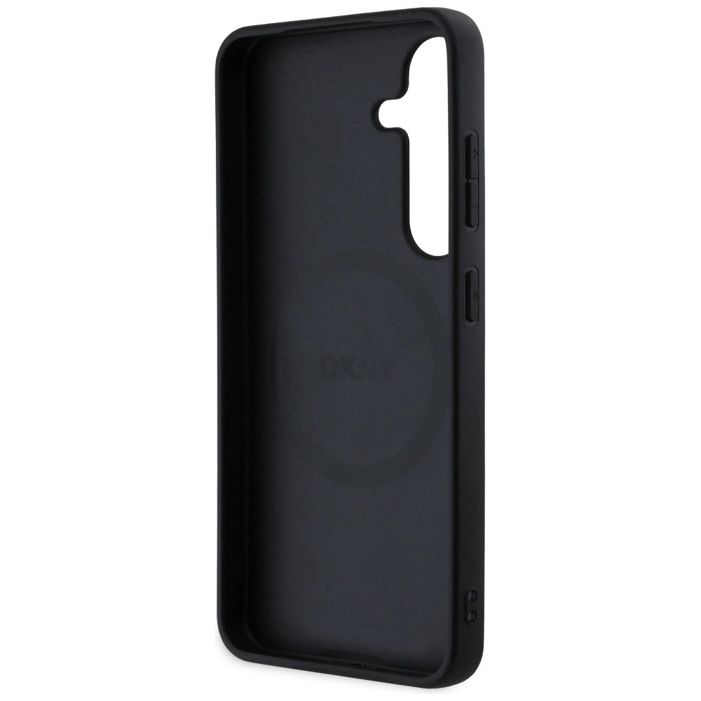 DKNY Leather Checkered Pattern MagSafe case for Samsung Galaxy S25 taupe_6