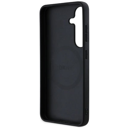 DKNY Leather Checkered Pattern MagSafe case for Samsung Galaxy S25 taupe_6