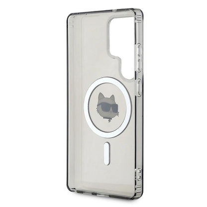 Karl Lagerfeld Button Choupette Head Printed Logo MagSafe Samsung Galaxy S25 Ultra case black_6
