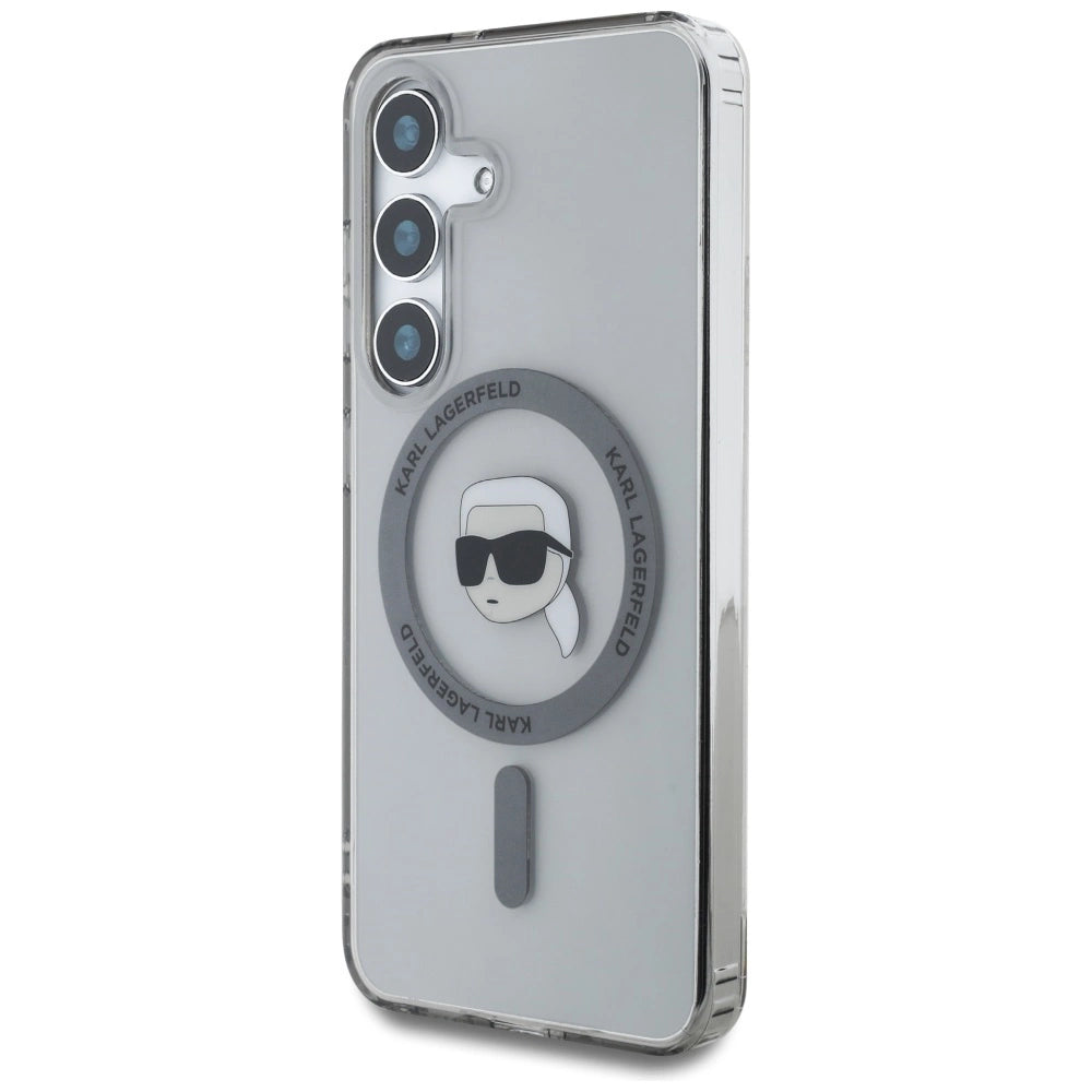 Case Karl Lagerfeld Button Karl Head Printed Logo MagSafe Samsung Galaxy S25 black_1