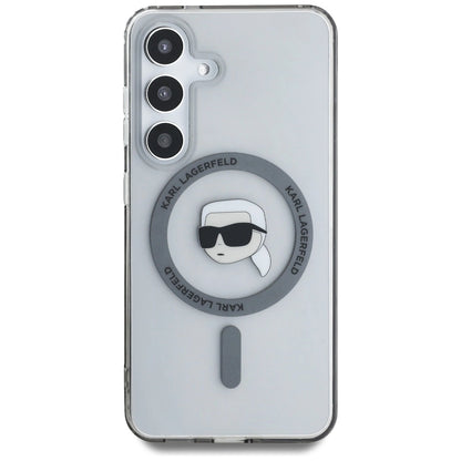 Case Karl Lagerfeld Button Karl Head Printed Logo MagSafe Samsung Galaxy S25 black_2