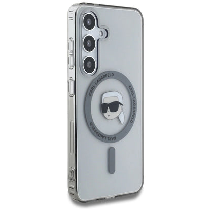 Case Karl Lagerfeld Button Karl Head Printed Logo MagSafe Samsung Galaxy S25 black_3