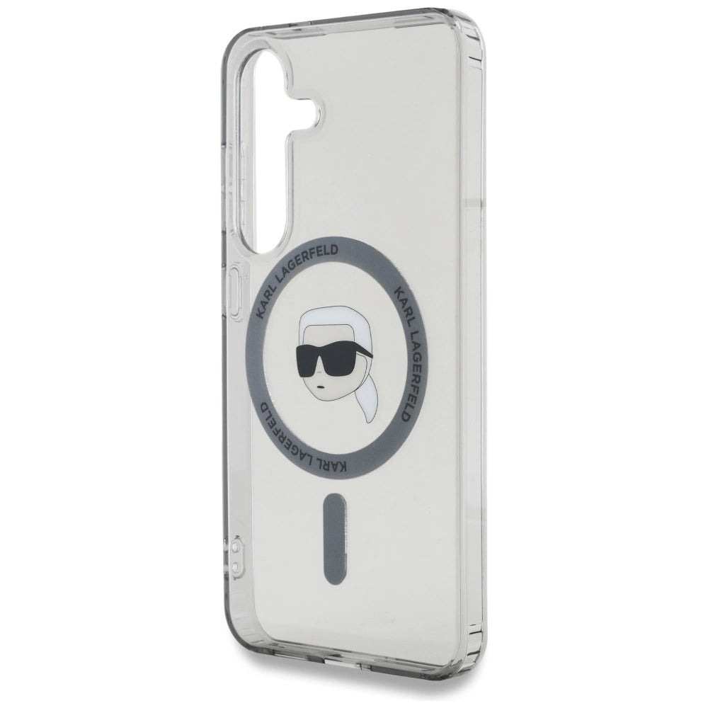 Case Karl Lagerfeld Button Karl Head Printed Logo MagSafe Samsung Galaxy S25 black_5