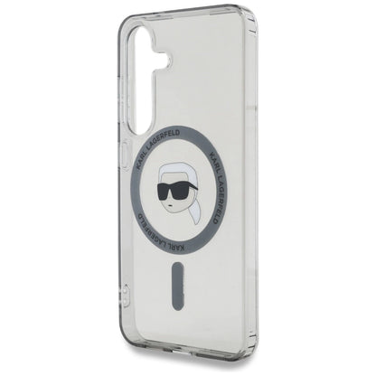 Case Karl Lagerfeld Button Karl Head Printed Logo MagSafe Samsung Galaxy S25 black_5