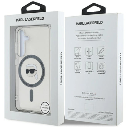 Case Karl Lagerfeld Button Karl Head Printed Logo MagSafe Samsung Galaxy S25 black_7