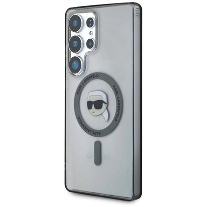 Case Karl Lagerfeld Button Karl Head Printed Logo MagSafe Samsung Galaxy S25 Ultra black_1