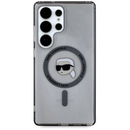 Case Karl Lagerfeld Button Karl Head Printed Logo MagSafe Samsung Galaxy S25 Ultra black_2