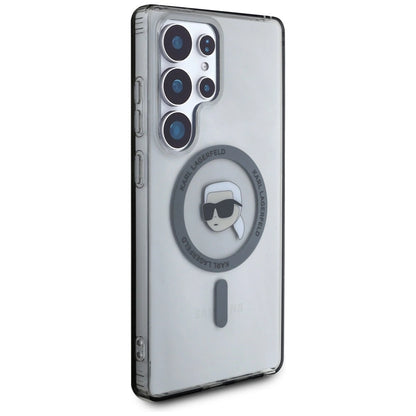 Case Karl Lagerfeld Button Karl Head Printed Logo MagSafe Samsung Galaxy S25 Ultra black_3