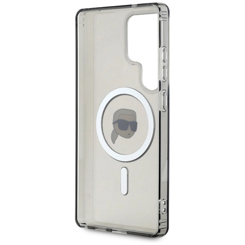 Case Karl Lagerfeld Button Karl Head Printed Logo MagSafe Samsung Galaxy S25 Ultra black_6