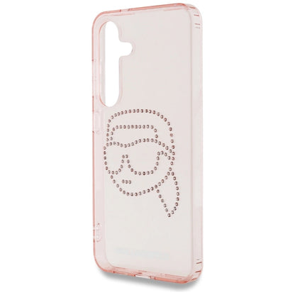 Karl Lagerfeld Rhinestones K. Head Logo Samsung Galaxy S25 Case Pink_5