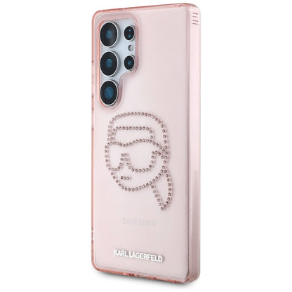 Karl Lagerfeld Rhinestones K. Head Logo Samsung Galaxy S25 Ultra Case Pink_1