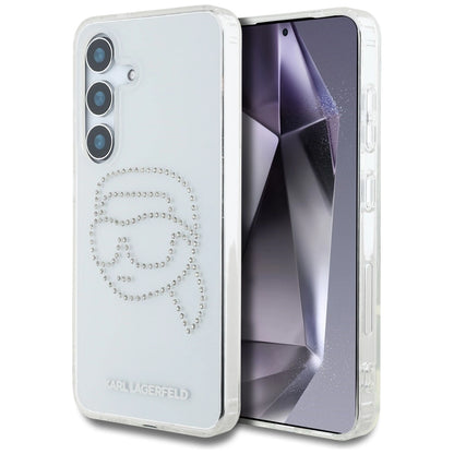 Case Karl Lagerfeld Rhinestones Karl Head Logo Samsung Galaxy S25 transparent_0