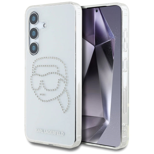 Case Karl Lagerfeld Rhinestones Karl Head Logo Samsung Galaxy S25 transparent_0