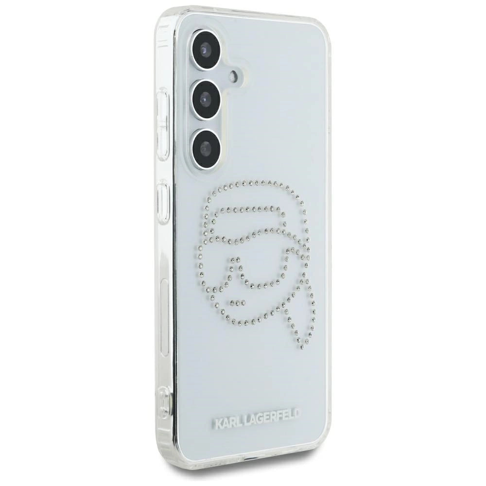 Case Karl Lagerfeld Rhinestones Karl Head Logo Samsung Galaxy S25 transparent_3