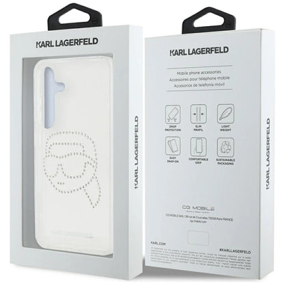 Case Karl Lagerfeld Rhinestones Karl Head Logo Samsung Galaxy S25 transparent_7