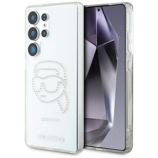 Case Karl Lagerfeld Rhinestones Karl Head Logo Samsung Galaxy S25 Ultra transparent_0