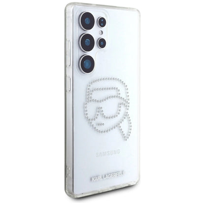 Case Karl Lagerfeld Rhinestones Karl Head Logo Samsung Galaxy S25 Ultra transparent_3