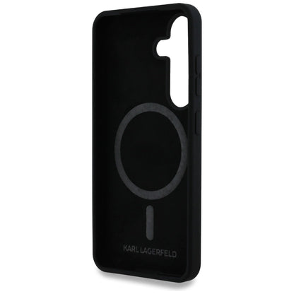 Karl Lagerfeld Silicone Double Heads And Circle MagSafe Samsung Galaxy S25 case black_6