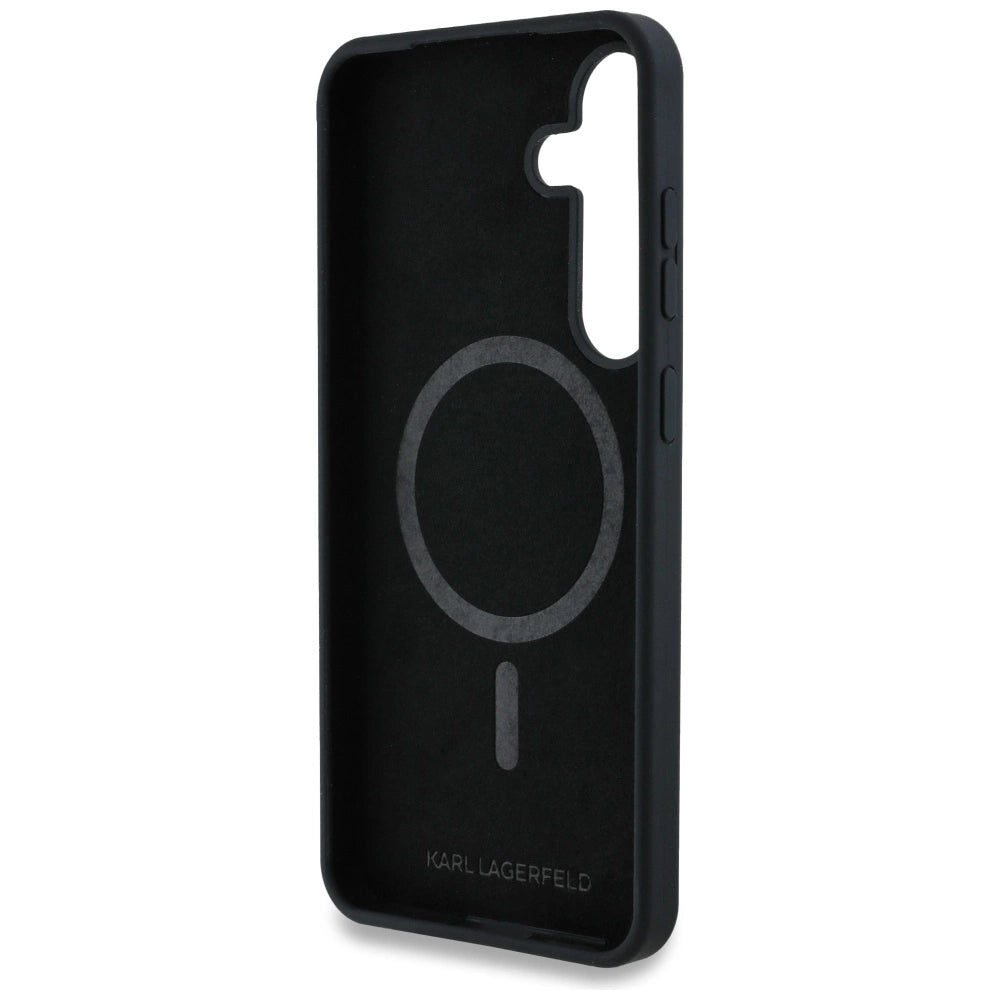Case Karl Lagerfeld Silicone Graffiti Ikonik Printed Logo MagSafe Samsung Galaxy S25 black_6