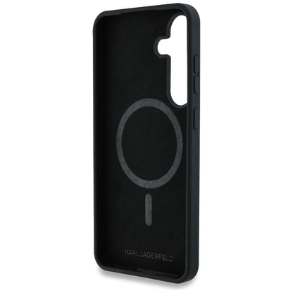Case Karl Lagerfeld Silicone Graffiti Ikonik Printed Logo MagSafe Samsung Galaxy S25 black_6