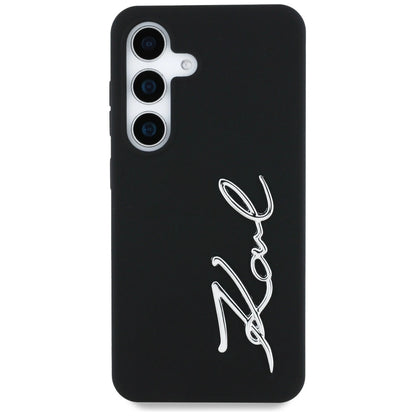 Case Karl Lagerfeld Silicone Metal Signature Logo Samsung Galaxy S25 black_2