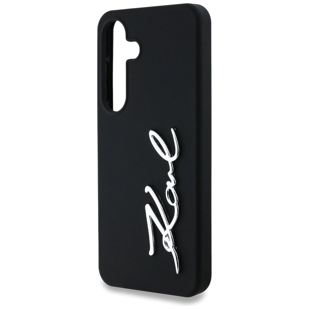 Case Karl Lagerfeld Silicone Metal Signature Logo Samsung Galaxy S25 black_5