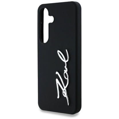Case Karl Lagerfeld Silicone Metal Signature Logo Samsung Galaxy S25 black_5