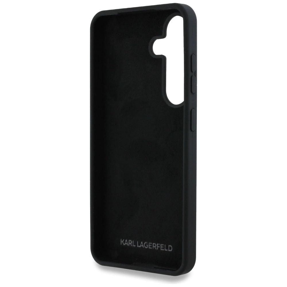 Case Karl Lagerfeld Silicone Metal Signature Logo Samsung Galaxy S25 black_6