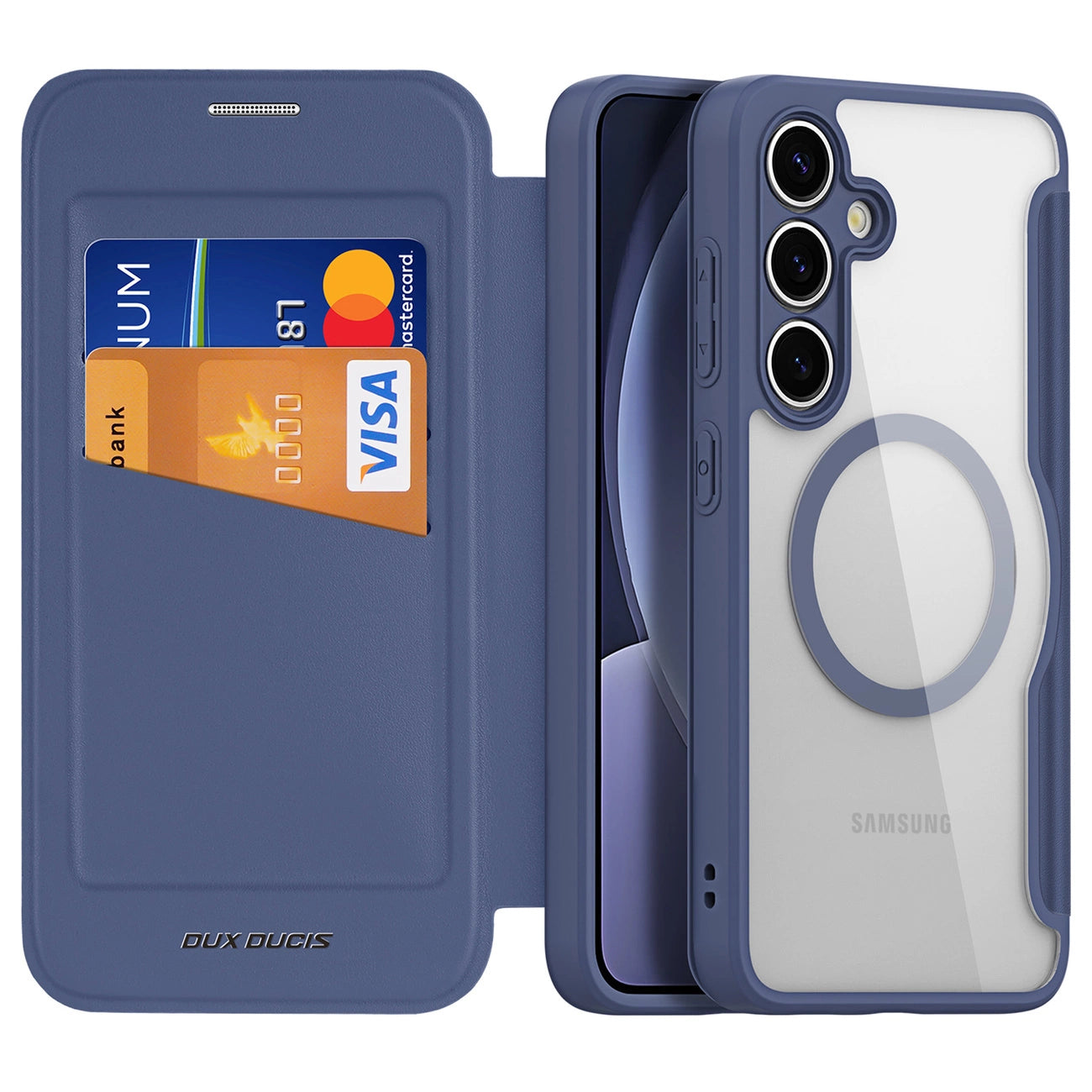 Dux Ducis Skin X Pro case for Samsung Galaxy S25 with MagSafe and wallet - blue_1