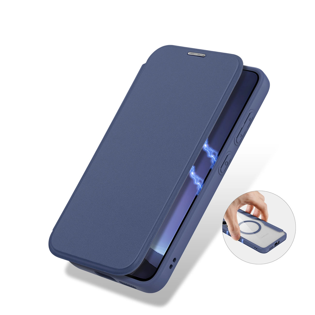 Dux Ducis Skin X Pro case for Samsung Galaxy S25 with MagSafe and wallet - blue_4
