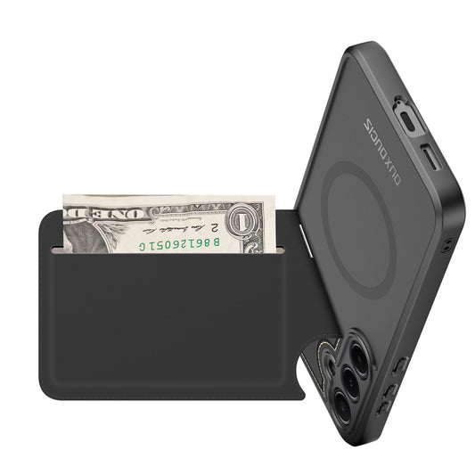 Dux Ducis Rafi II Case for Samsung Galaxy S25 with Stand and Wallet - Black_0