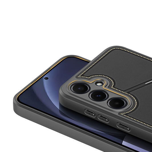 Dux Ducis Rafi II Case for Samsung Galaxy S25+ with Stand and Wallet - Black_0