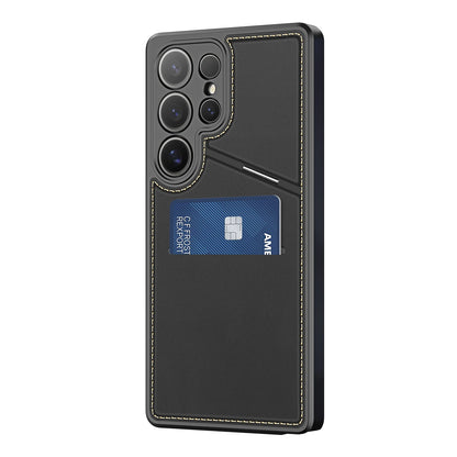 Dux Ducis Rafi II Case for Samsung Galaxy S25 Ultra with Stand and Wallet - Black_9