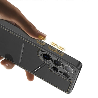 Dux Ducis Rafi II Case for Samsung Galaxy S25 Ultra with Stand and Wallet - Black_14