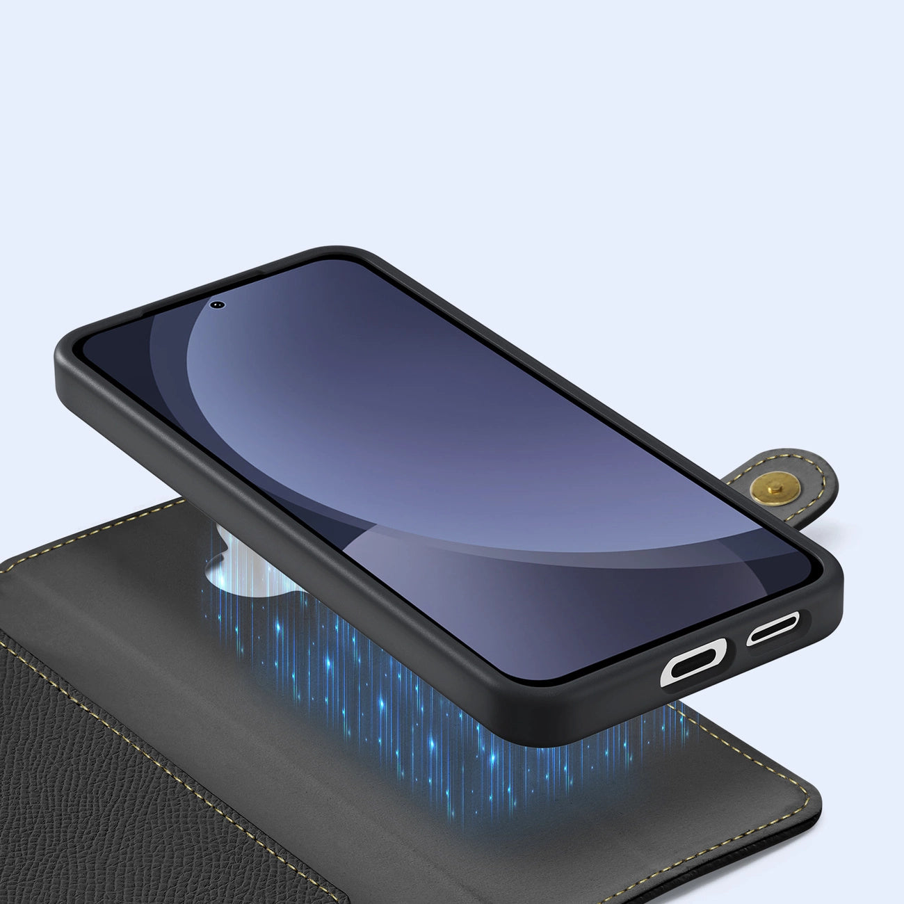Dux Ducis Lawa Leather Case for Samsung Galaxy S25+ with Detachable Magnetic Wallet - Black_8