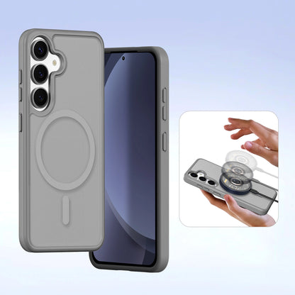 Dux Ducis Lawa Leather Case for Samsung Galaxy S25+ with Detachable Magnetic Wallet - Gray_3