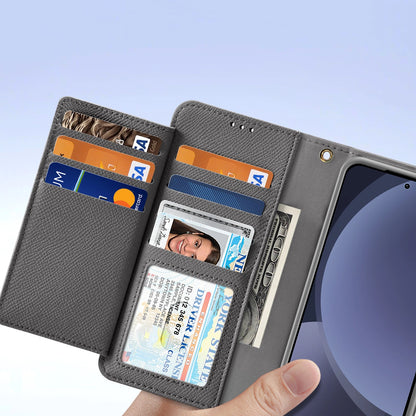 Dux Ducis Lawa Leather Case for Samsung Galaxy S25+ with Detachable Magnetic Wallet - Gray_4