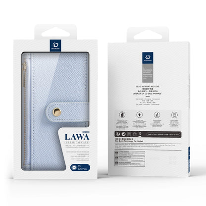 Dux Ducis Lawa Leather Case for Samsung Galaxy S25+ with Detachable Magnetic Wallet - Blue_12