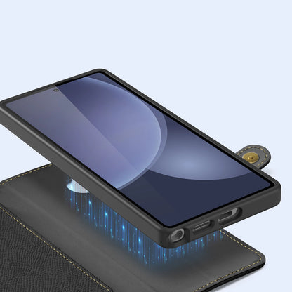 Dux Ducis Lawa Leather Case for Samsung Galaxy S25 Ultra with Detachable Magnetic Wallet - Black_8