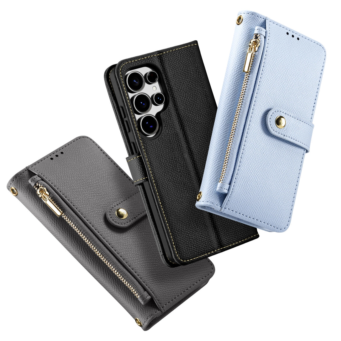 Dux Ducis Lawa Leather Case for Samsung Galaxy S25 Ultra with Detachable Magnetic Wallet - Gray_10