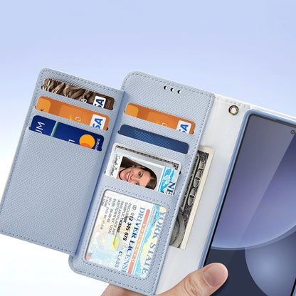 Dux Ducis Lawa Leather Case for Samsung Galaxy S25 Ultra with Detachable Magnetic Wallet - Blue_6