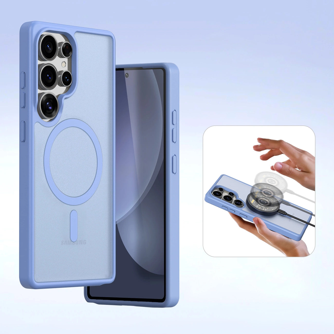Dux Ducis Lawa Leather Case for Samsung Galaxy S25 Ultra with Detachable Magnetic Wallet - Blue_7